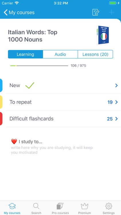 Learn Italian: Voc App Lessons