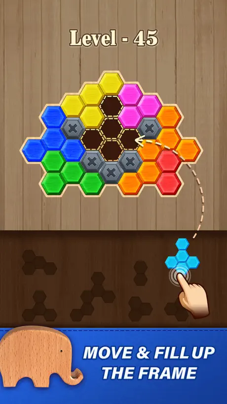 Block Hexa Puzzle: Wooden Game