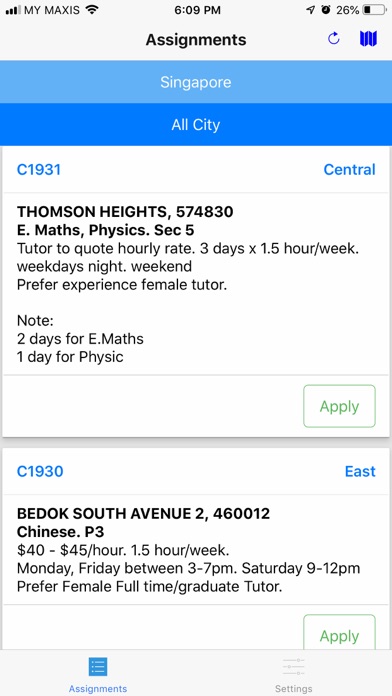 Tuition Hero Singapore Screenshot
