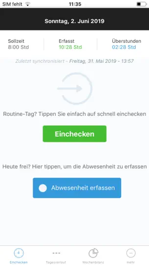 Screenshot von Staff Times - My Time auf dem iPhone 1