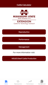 MSUES Cattle Calculator screenshot