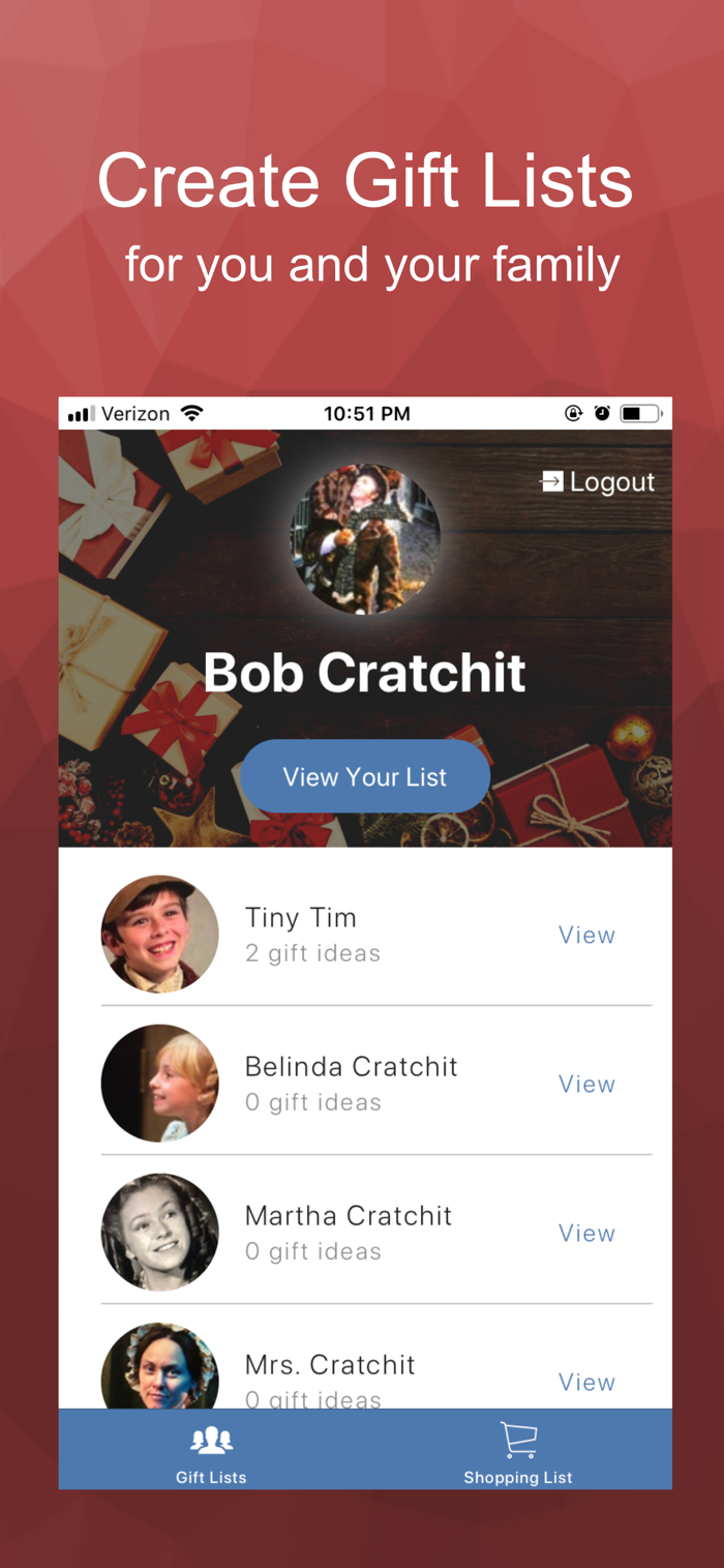 The Christmas List App