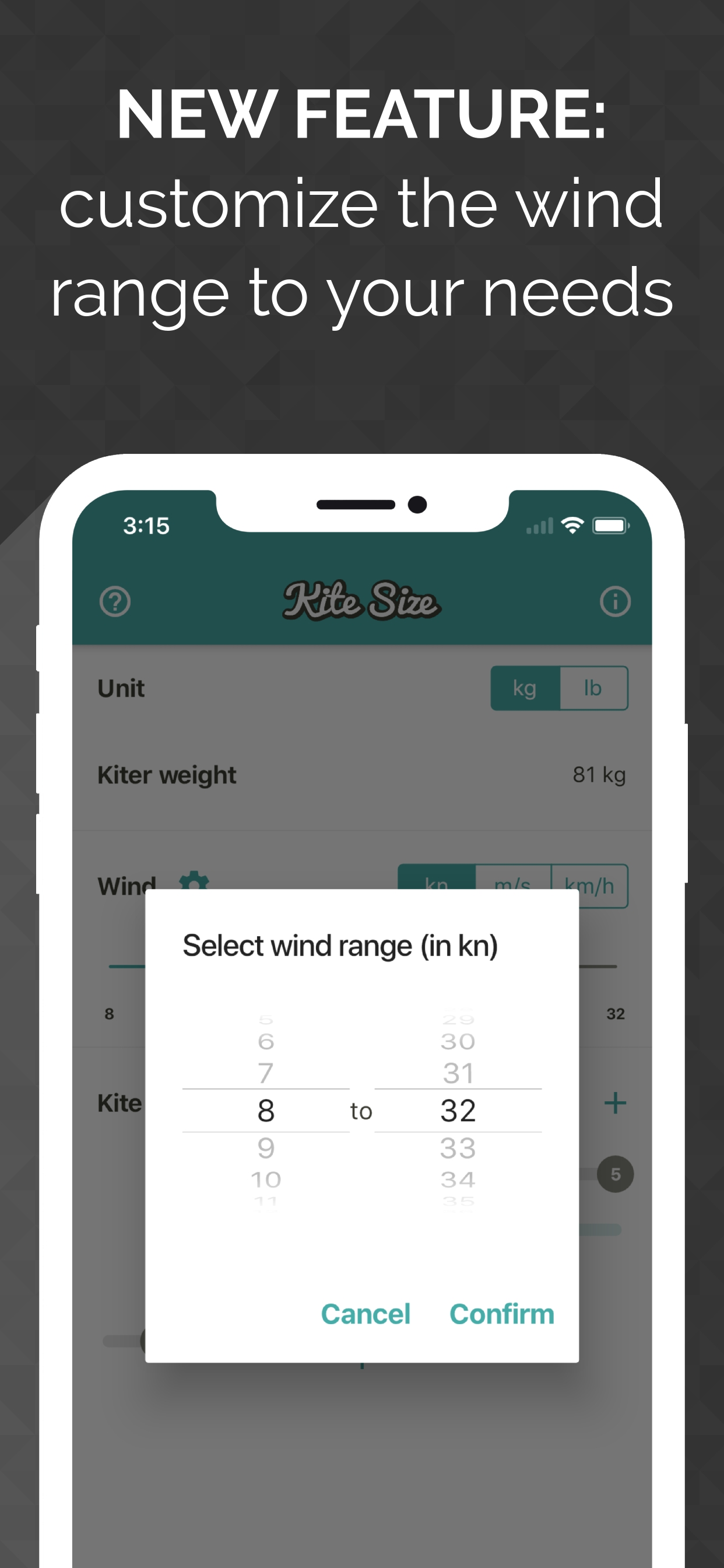 Kite Size Calculator