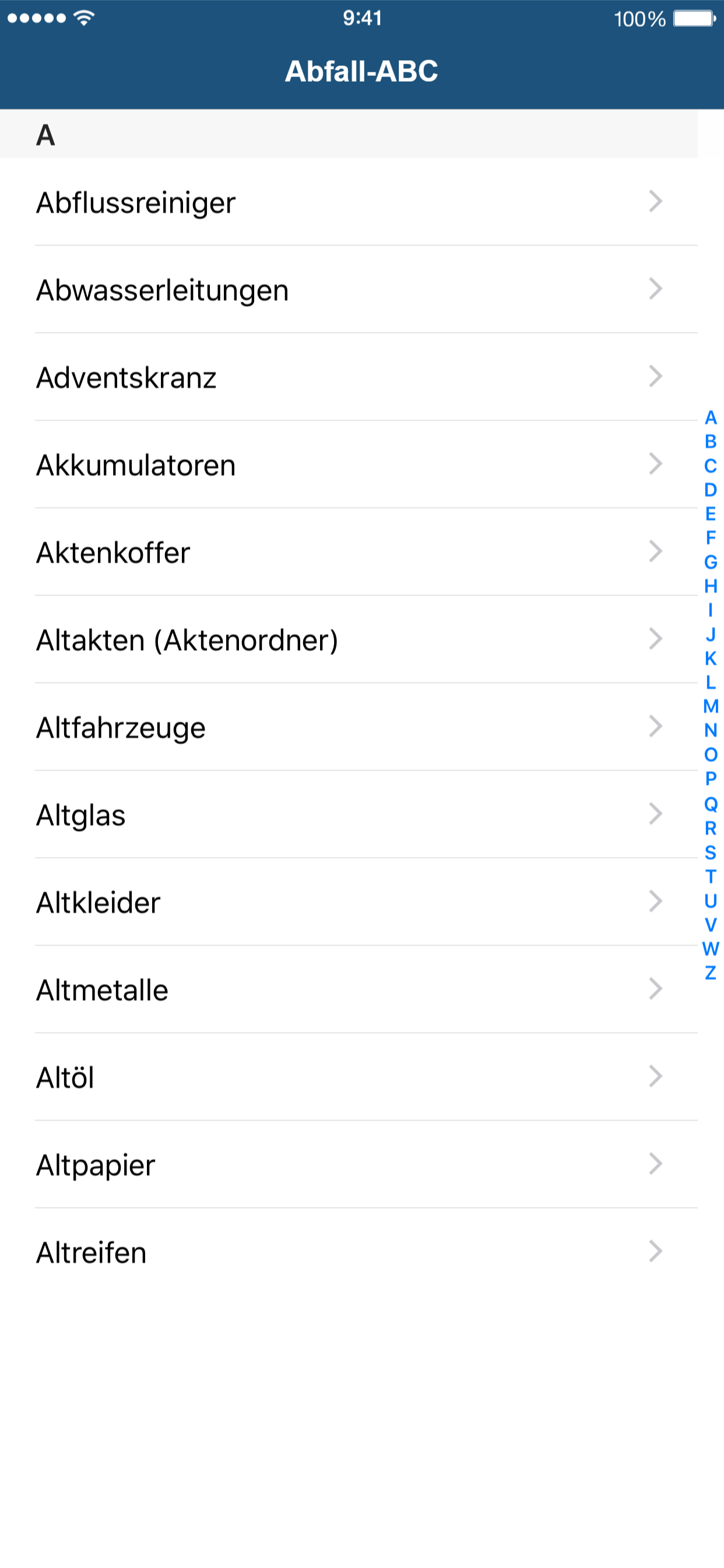 Abfall App GAP