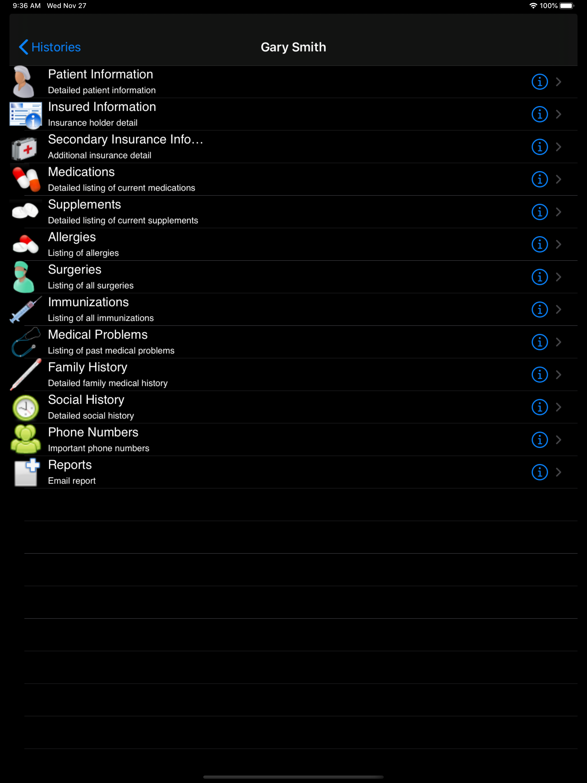 Family Medical History HD screenshot 2
