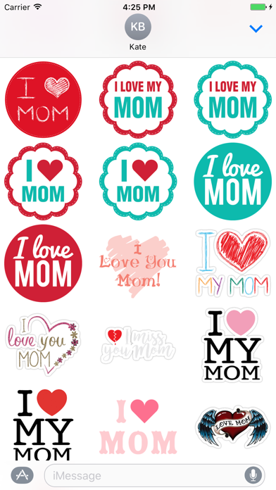 How to cancel & delete I love my Mom - stickers from iphone & ipad 4