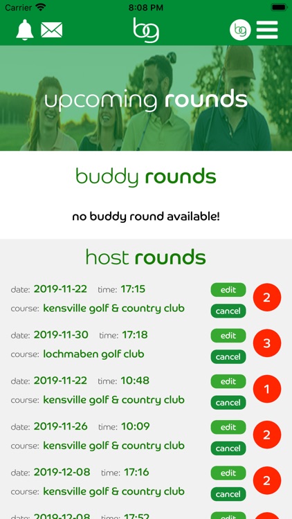 buddygolf: find. host. play. screenshot-3