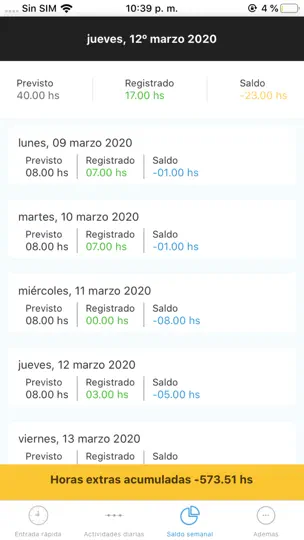 Captura de pantalla de Staff Times - My Time en iPhone 4