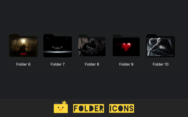 Zrzut ekranu ikon folderów
