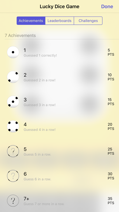 Lucky Dice Guessing Game Screenshot