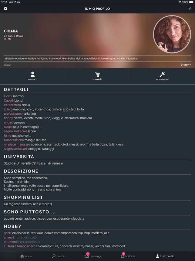 eccentrici profili del sito di incontri