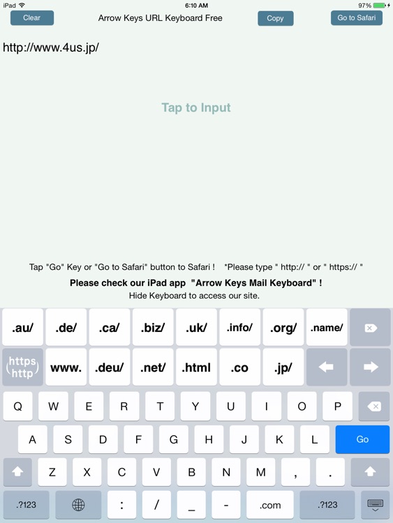 Arrow Keys URL Keyboard