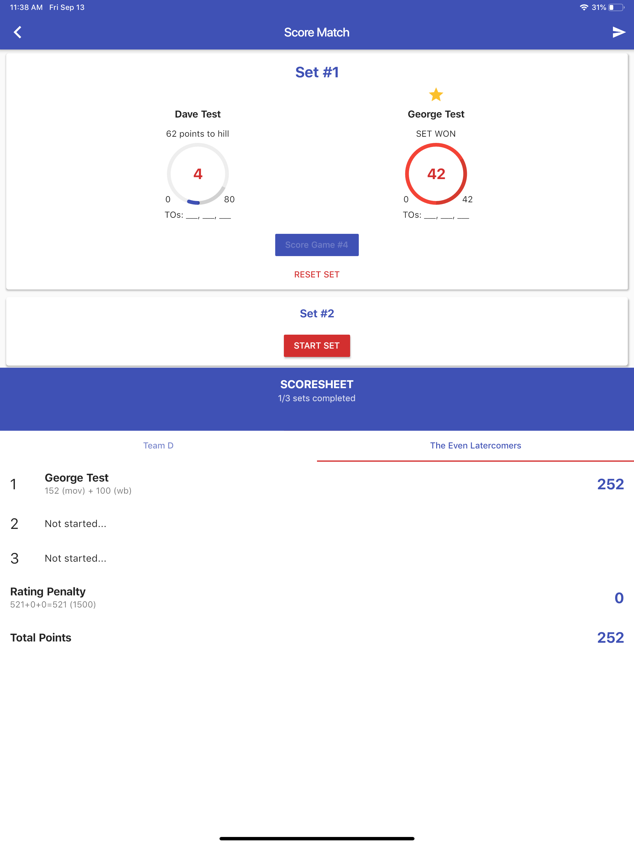 USAPL Scoring App