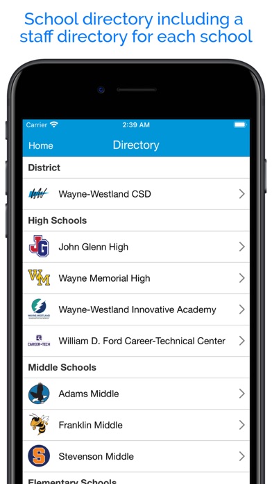 Wayne-Westland Schools Screenshot