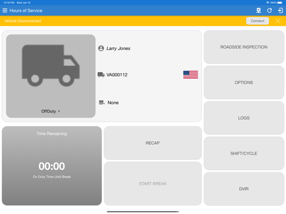 Ready Fleet ELD iPad screenshot
