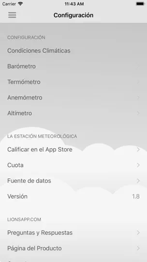 Captura de pantalla de La Estación Meteorológica en iPhone 5