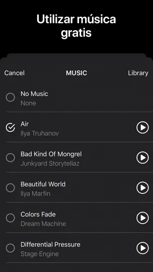 Captura de pantalla de Vídeos Con Fotos Y Música en iPhone 4