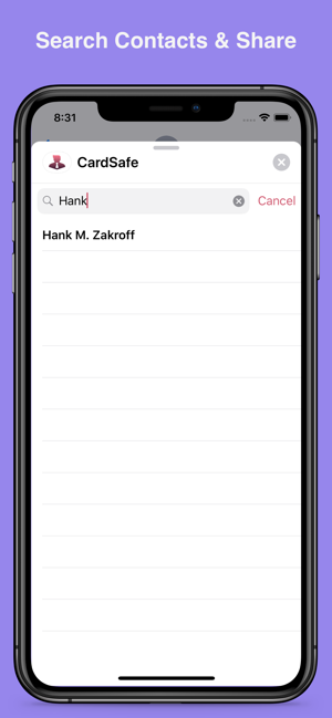 ‎CardSafe - My Contacts Manager Screenshot
