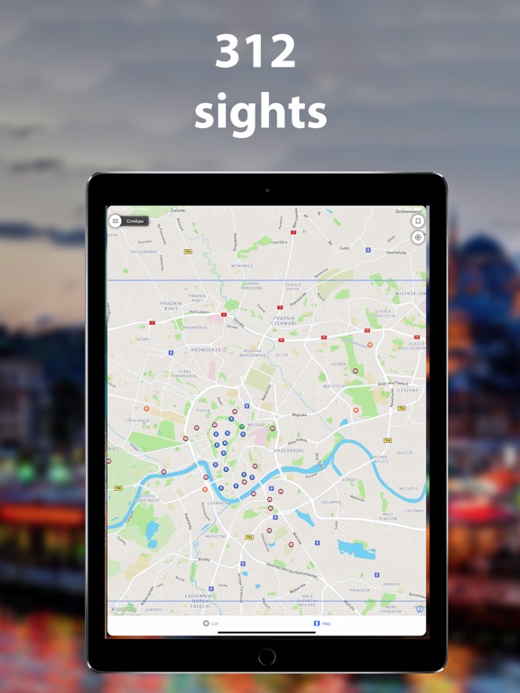 Krakow travel map guide 2020