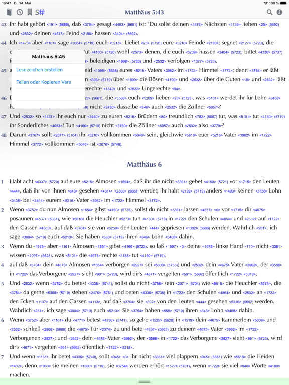 Importantia Strong-Bibel iPad screenshot