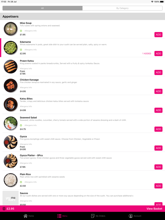 You Me Sushi iPad screenshot 2 - Food & Drink app