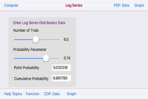 Log Series Distribution screenshot 3