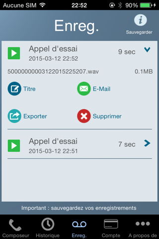 Call Recorder - IntCall screenshot 3