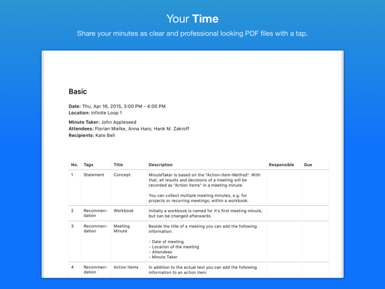 MinuteTaker - Meeting Minutes creation and sharing screenshot