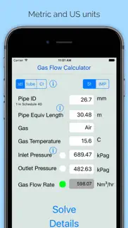 compressible gas flow calc iphone screenshot 3