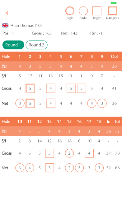 GOLF CITIZEN Events Screenshot