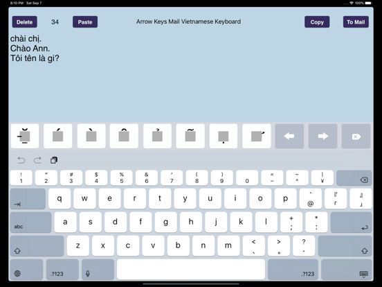 Screenshot #5 pour Arrow Keys Mail Vietnamese