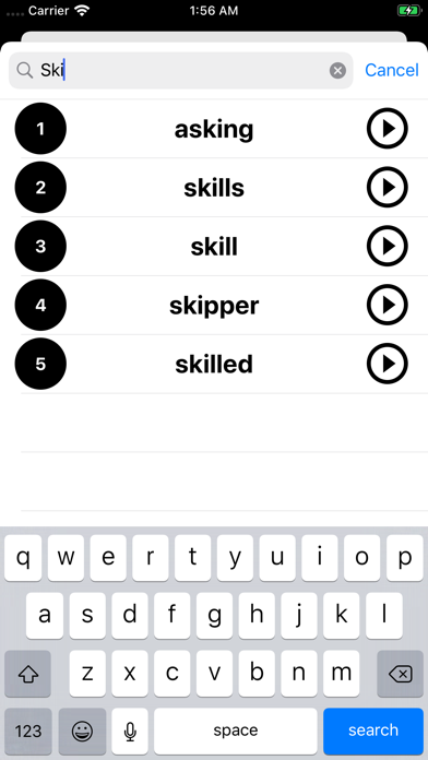 English synonyms antonyms Screenshot