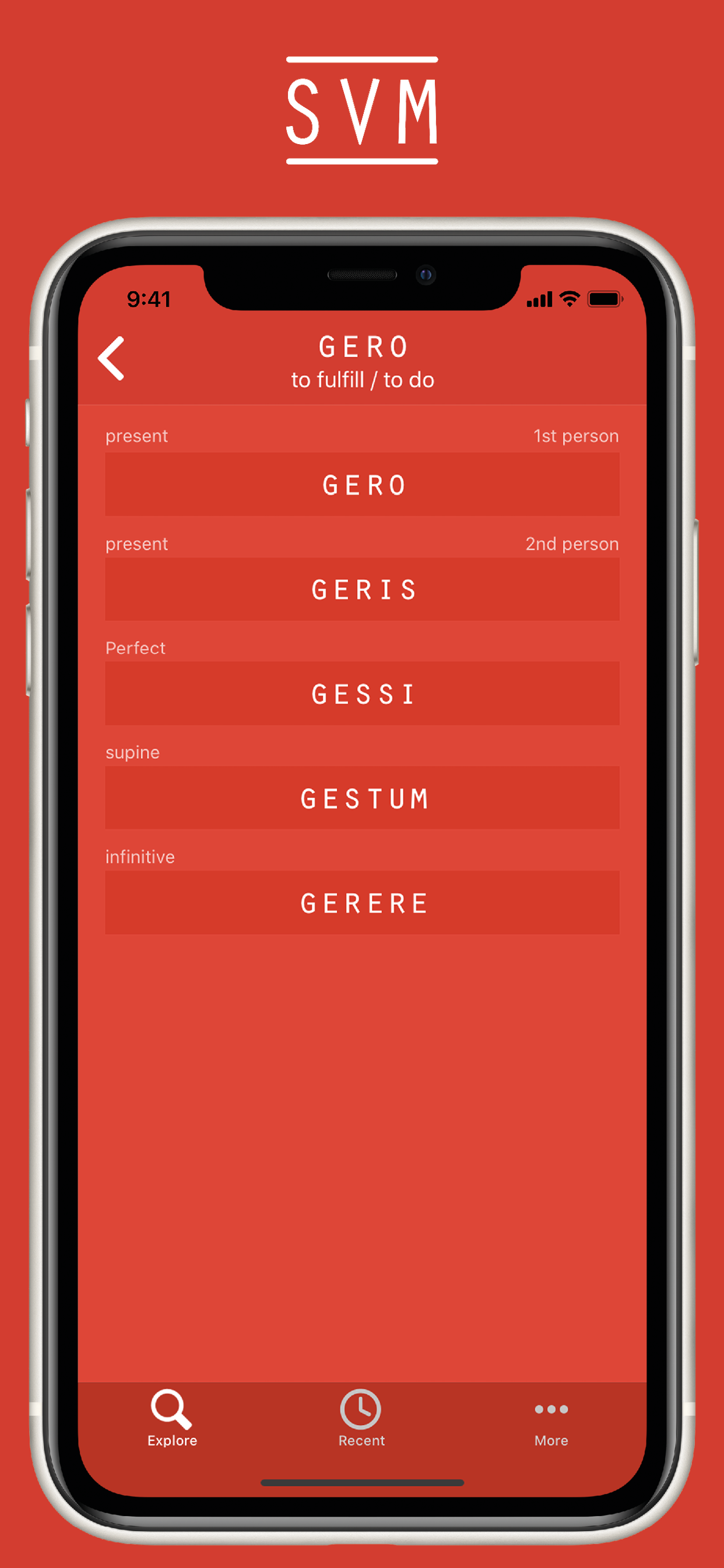 Latin Paradigms screenshot 3