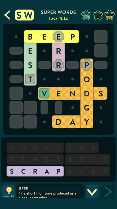 Super Words: Crossword Puzzle Screenshot