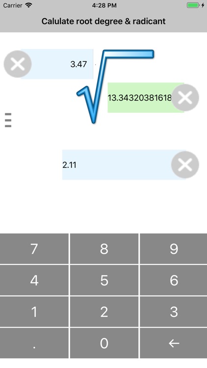 Root Calculator root,cube,-nth