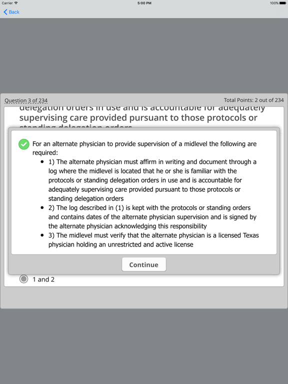Texas Med Jurisprudence Exam iPad screenshot 5 - Education app