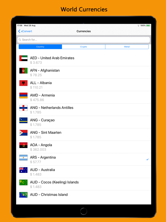 Currency Converter Plus iPad screenshot 2 - Travel app