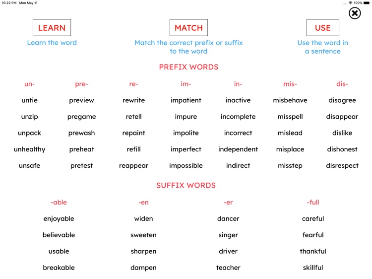 Build Prefix Suffix Words screenshot-5