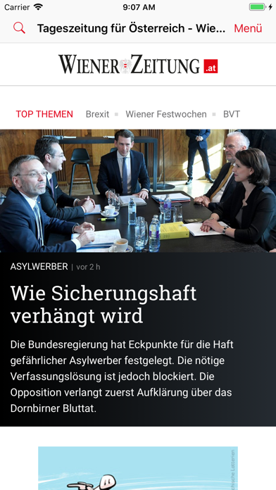 How to cancel & delete Wiener Zeitung - WZ Mobile from iphone & ipad 1