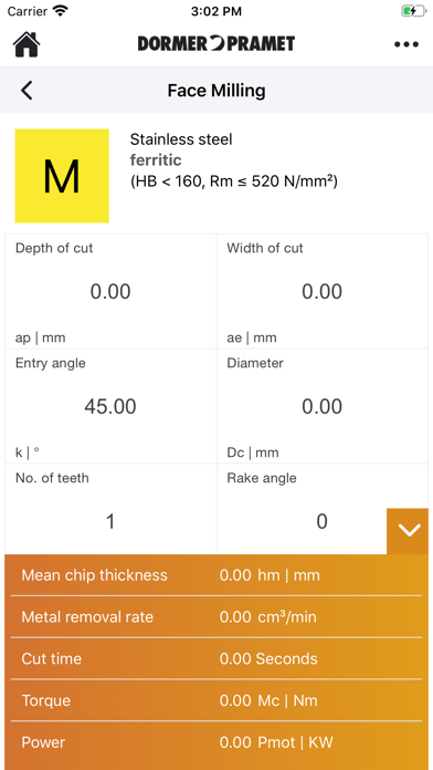 Dormer Pramet Calculators Screenshot