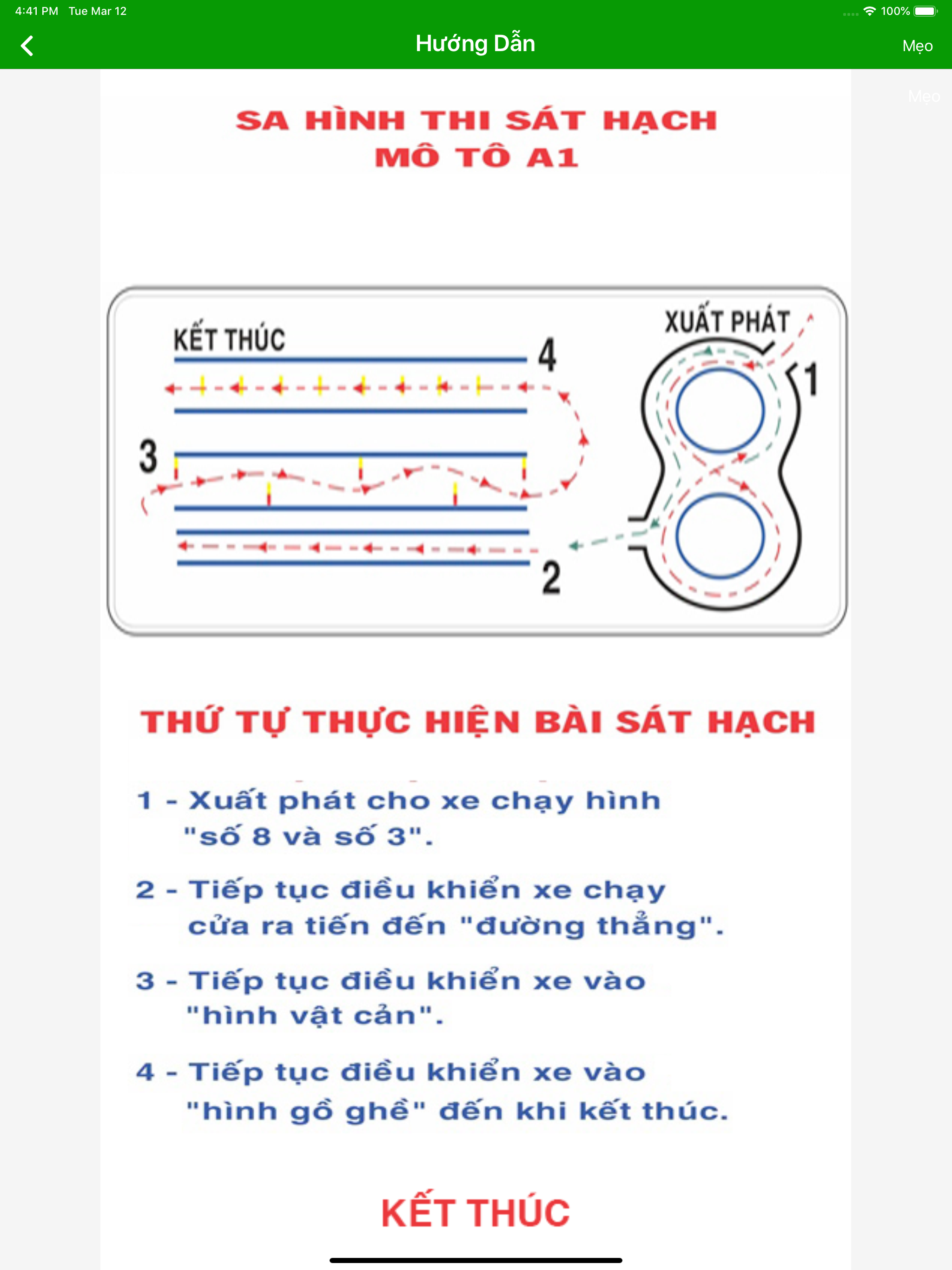 Hướng dẫn ôn thi GPLX hạng A1