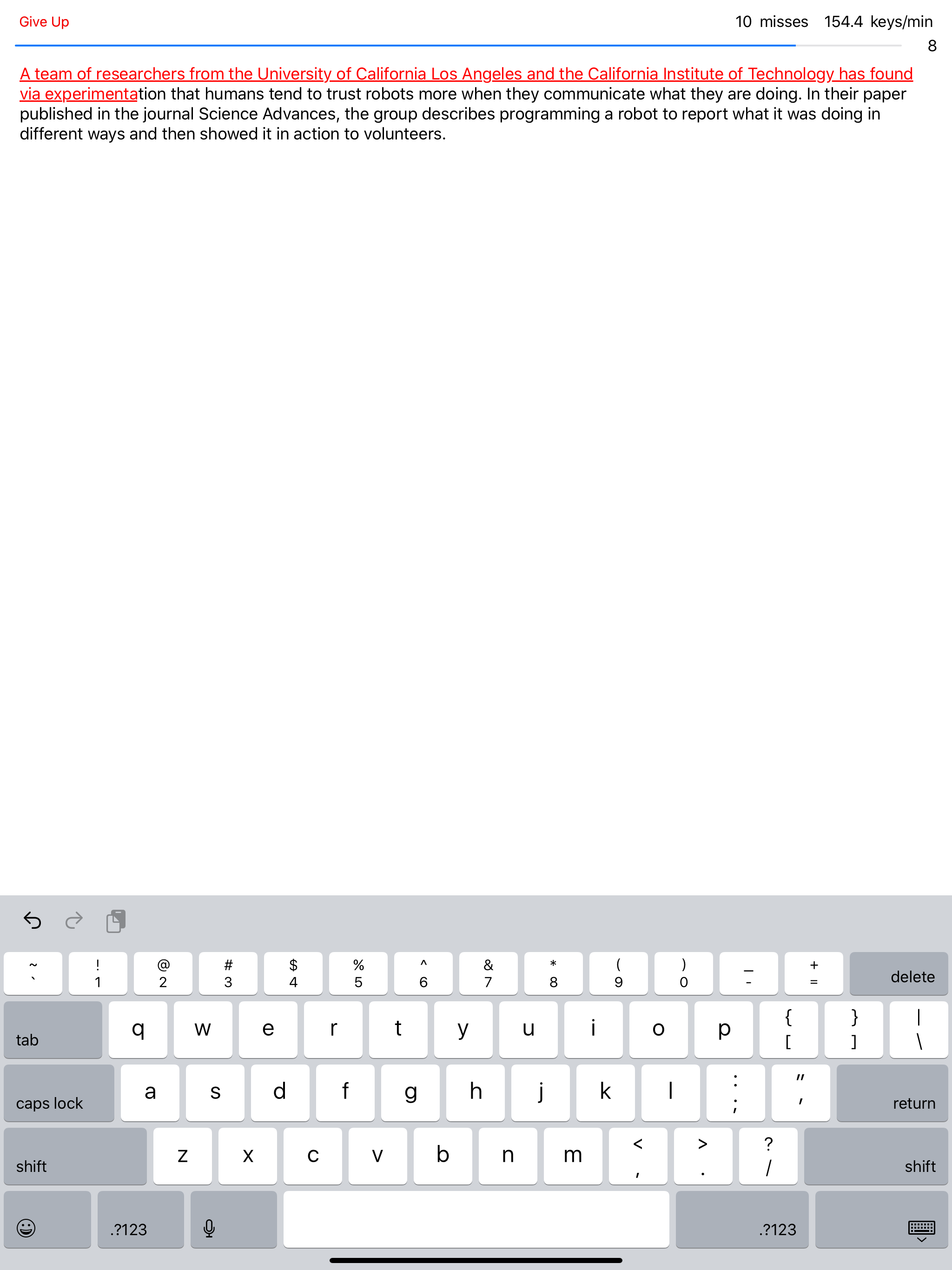 News Typing