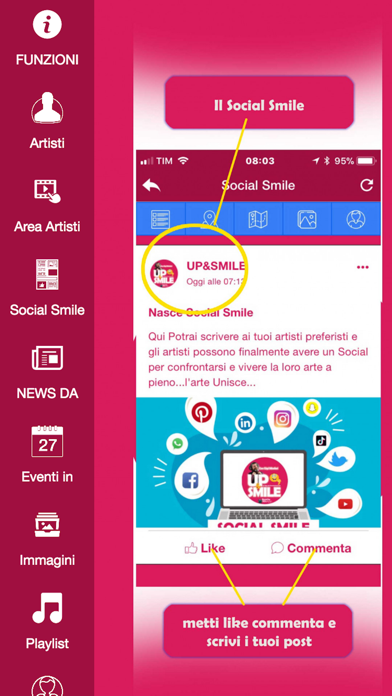 Screenshot #1 pour UP&SMILE Artisti