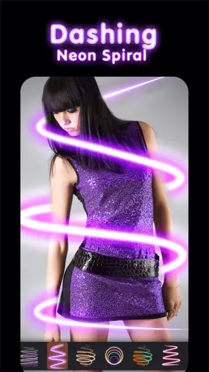 Neon Photo Editor Spiral Photo screenshot 2