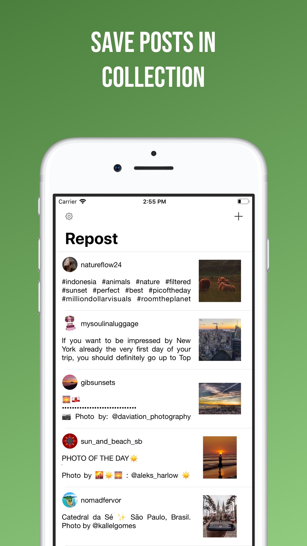 Screenshot do app Easy Repost for Instagram