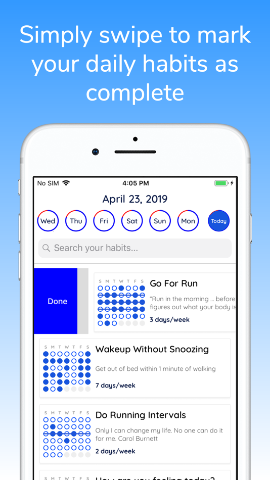 #2. Build Habits Goal Tracking App (iOS) 由: impakt labs