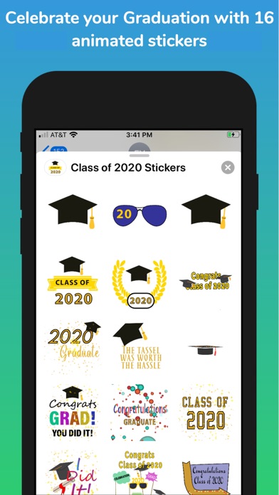Screenshot #1 pour Class of '20 Animated Stickers