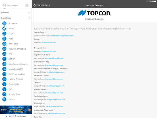 Topcon Events iPad screenshot 5 - Business app