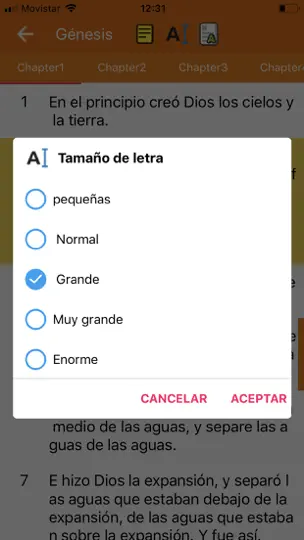 Captura de pantalla de Santa Biblia Catolica en iPhone 2