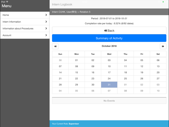Med. Intern Logbook-Supervisor iPad screenshot